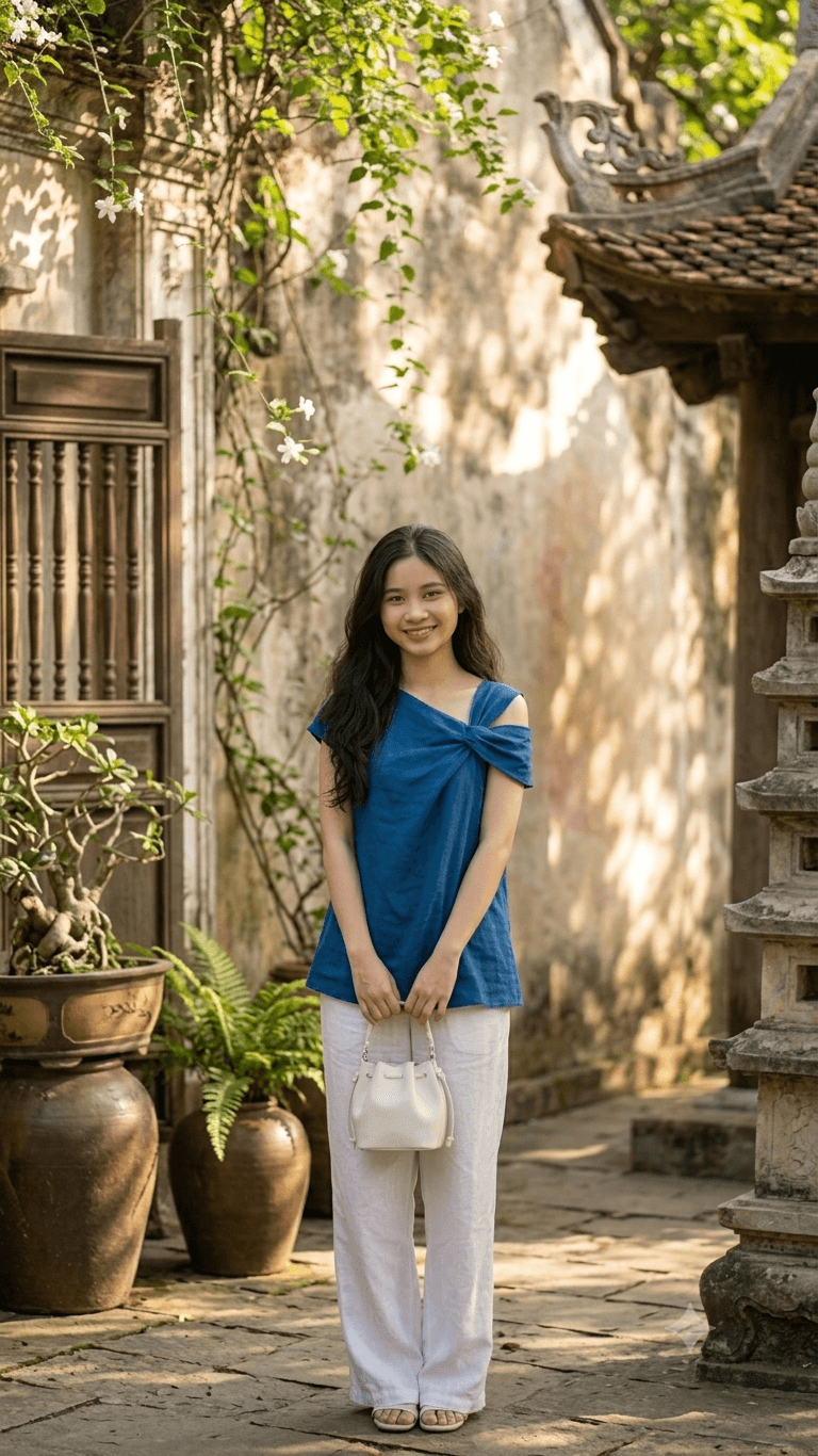 Hình ảnh Áo nữ kiểu lệch vai
