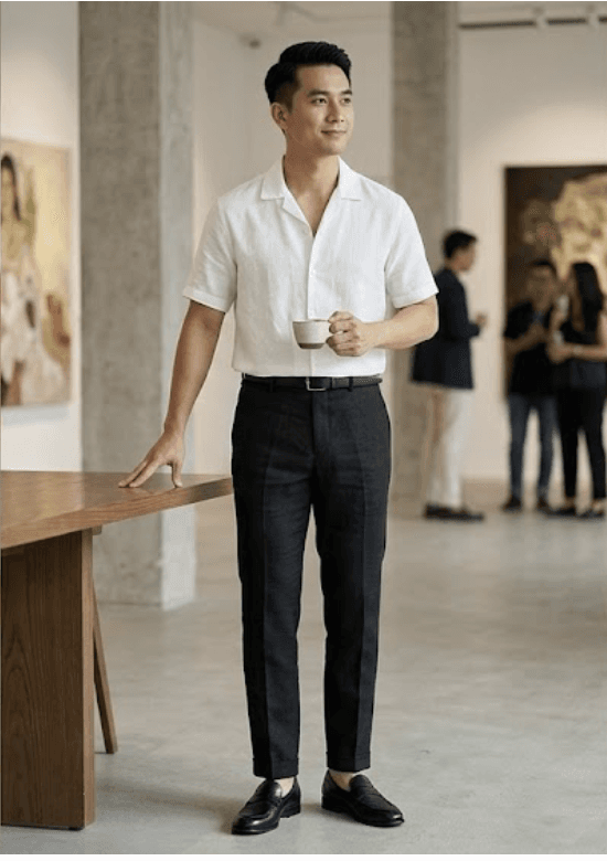 Hình ảnh Quần tây linen đen
